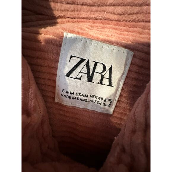 NEW ZARA Medium Women Ribbed Corduroy Shakert Jacket Overshirt Relaxed K3-1 - Picture 4 of 7